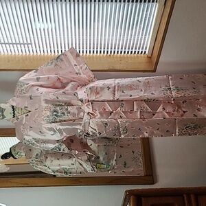 Fedo floral tie waist bathrobe